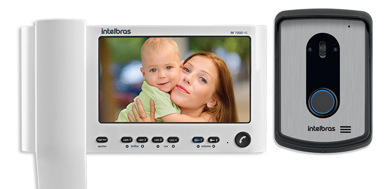 Videoporteiro Intelbras IV 7000 HS com módulo externo